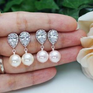 Pearl Jewelry Pearl Earrings Bridal Earrings..
