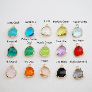 Mint Opal Glass Dangle Earrings Drop Earrings -..