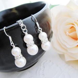 Bridal Earrings Bridal Necklace Sweet Crystal..