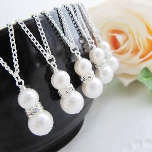 Wedding Jewelry Bridesmaids Gift Swarovski Pearls..