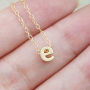 Tiny Gold Initial Necklace Gold Filled Chain Personalized Necklace Bridesmaids gift Weddings Christmas gift
