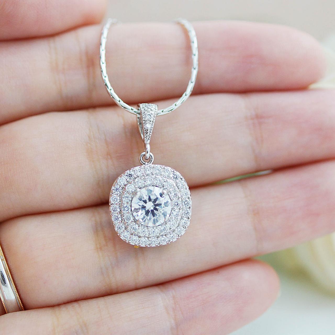 Wedding Jewelry Bridal Jewelry Bridal Necklace Clear White ... (1280 x 1280 Pixel)