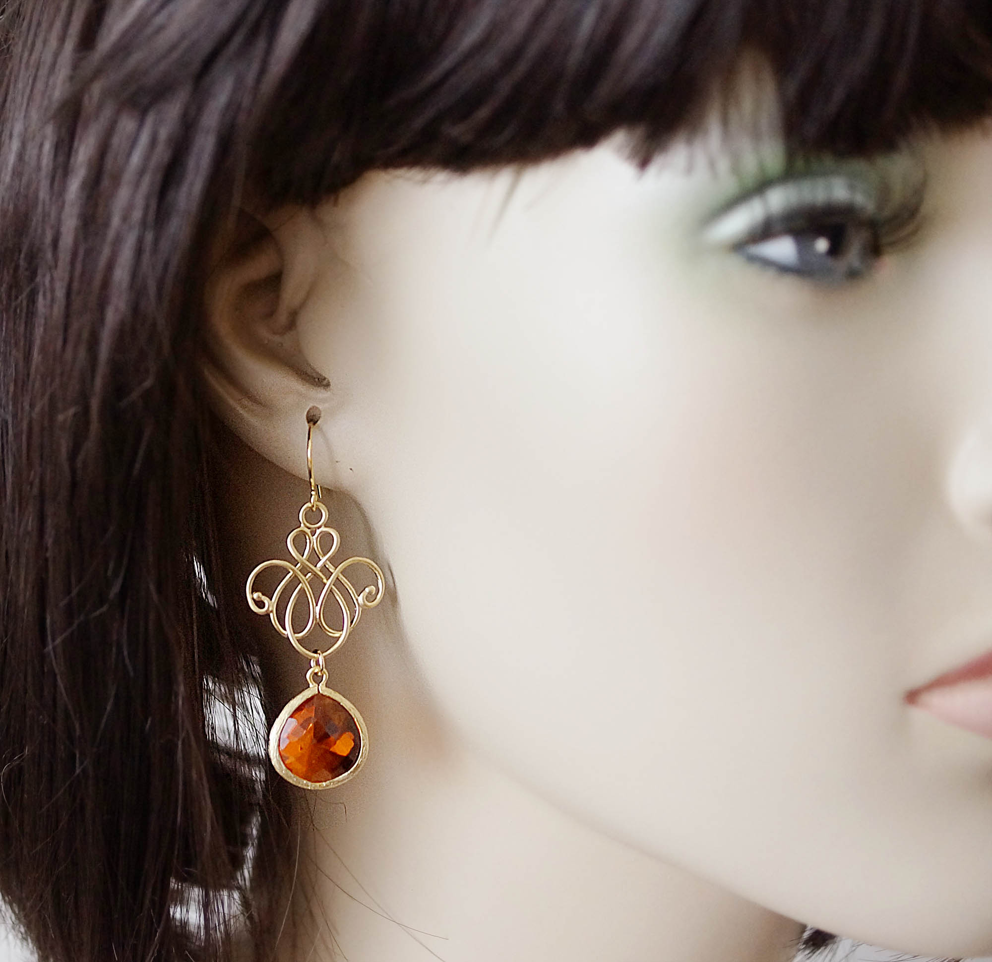 Everyday Wear Jewelry Wedding Jewelry Bridesmaid Jewelry Matte Gold