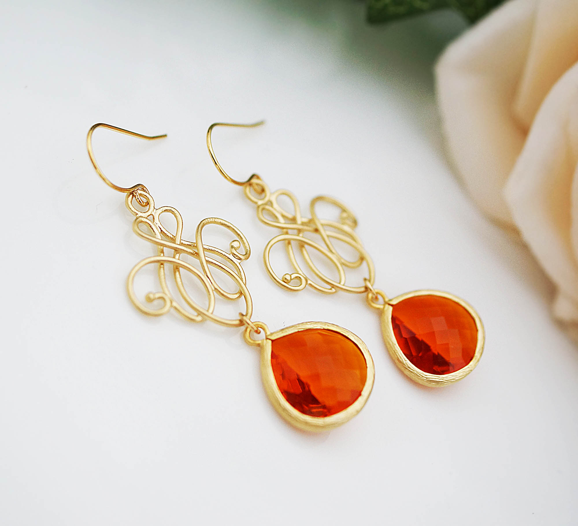 Everyday Wear Jewelry Wedding Jewelry Bridesmaid Jewelry Matte Gold