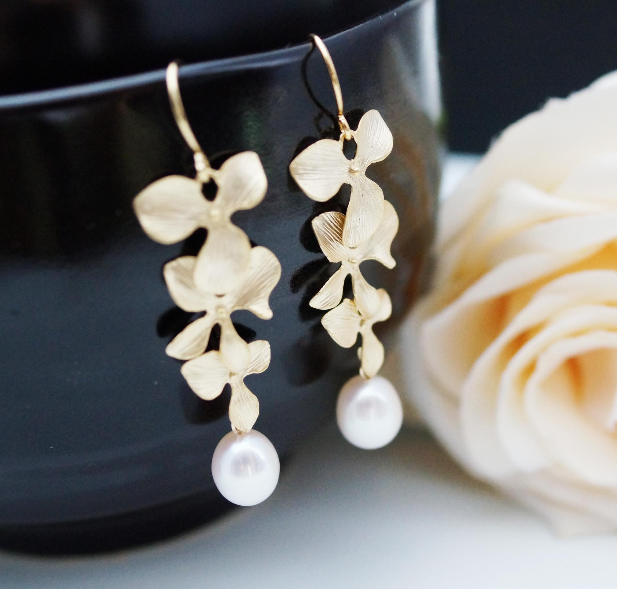 Everyday Wear Jewelry Wedding Jewelry Bridesmaid Jewelry Matte Gold